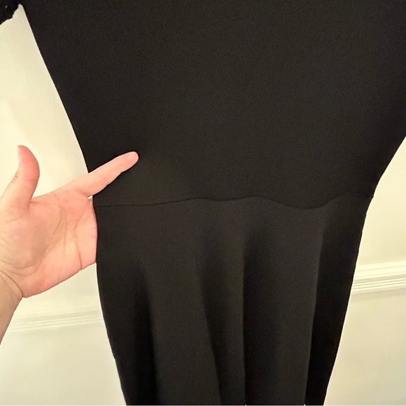 Carolina Herrera Macrame Yoke Dress large black - Picture 6 of 11